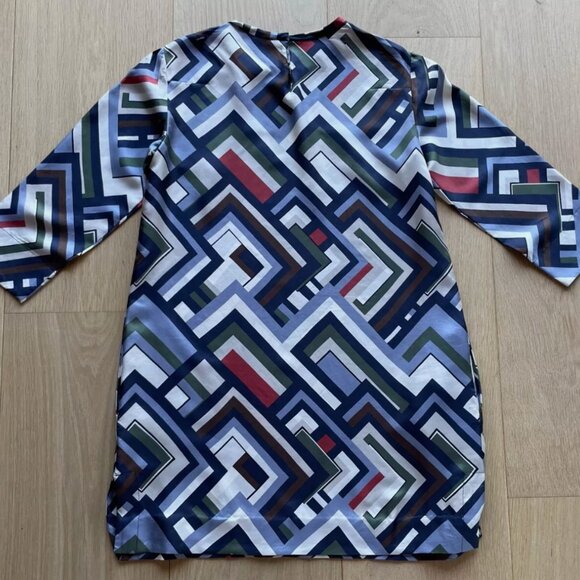Simply adorable! Flowy silk geometric print minidress by 'S Max Mara. It. 36 - Picture 4 of 7